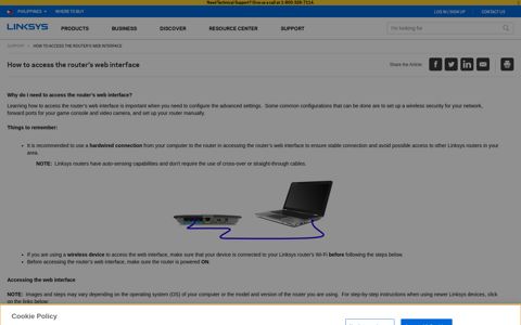 Linksys Official Support - How to access the router's web ...