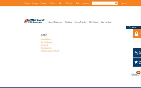 ICICI NRI Login - Login to Internet Banking with ... - ICICI Bank