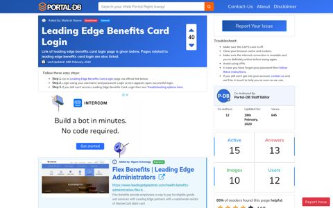 Leading Edge Benefits Card Login - Portal-DB.live