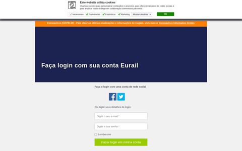 Faça login com sua conta Eurail - Eurail Pass
