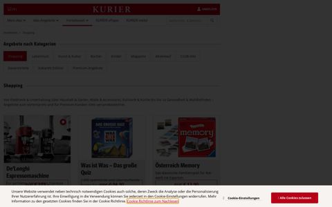 Shopping | KURIER-Vorteilswelt - KURIER Club - KURIER.at