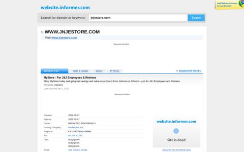 jnjestore.com at WI. MyStore - For J&J Employees & Retirees