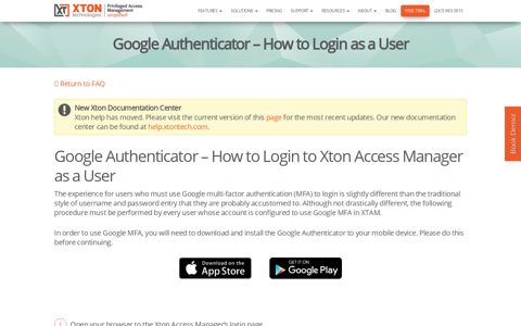 Google Authenticator - How to Login as a User | Xton ...