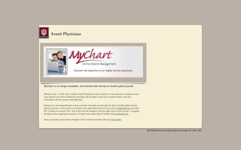 MyChart - Login Page - IU Health