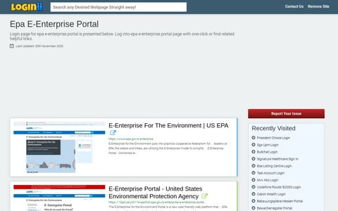Epa E-enterprise Portal - Loginii.com