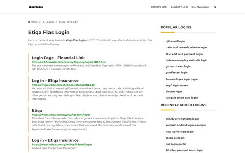 Etiqa Flas Login ❤️ One Click Access
