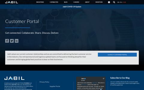 Customer Portal | Jabil