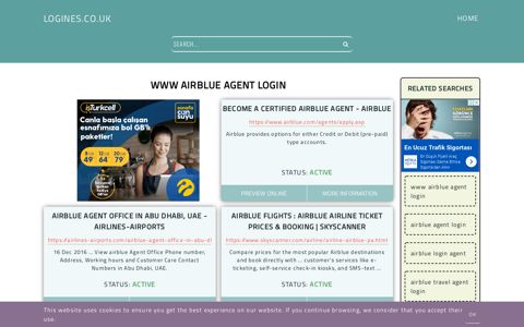 www airblue agent login - General Information about Login