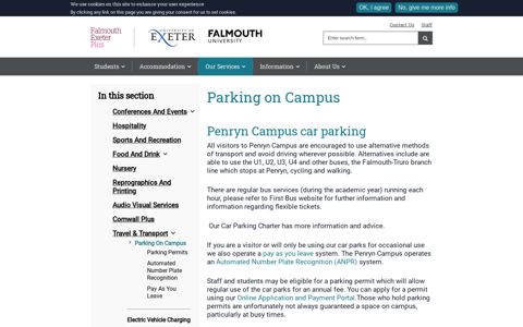 Parking on Campus | Falmouth Exeter Plus