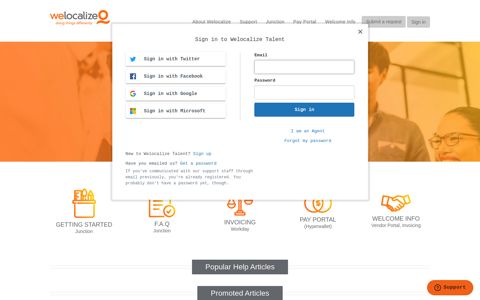 Welocalize Vendor Portal (Falcon) - Zendesk