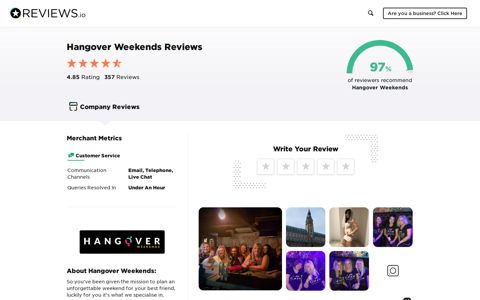 Hangover Weekends Reviews - Read 357 Genuine Customer ...