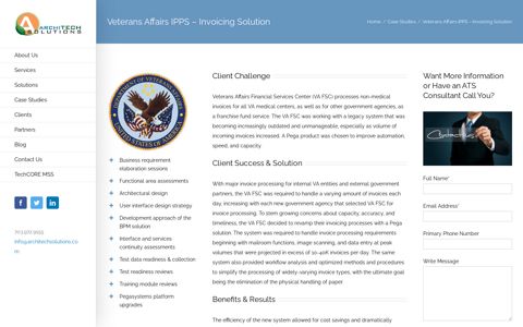 Veterans Affairs IPPS - Invoicing Solution - ArchiTECH Solutions