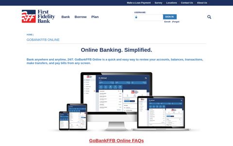 GoBankFFB Online - First Fidelity Bank