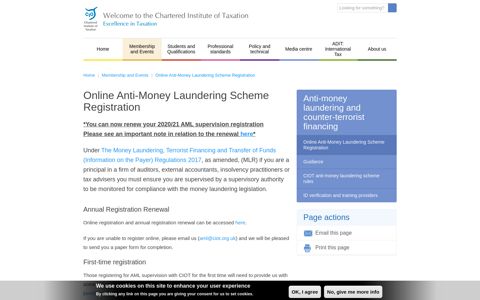 Online Anti-Money Laundering Scheme Registration ...