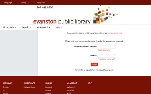 Evanston Public Library Main - Cooperative Computer Services