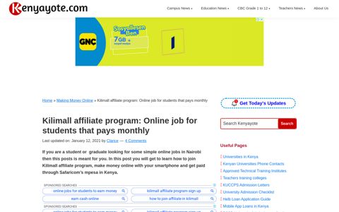 Kilimall affiliate program: Online job for students that pays ...