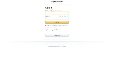 Amazon Sign-In - Amazon Seller Central