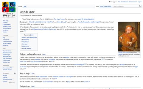 Joie de vivre - Wikipedia
