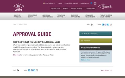 Approval Guide - FM Approvals