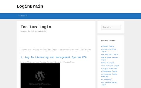 Fcc Lms - Log In Licensing And Management System Fcc
