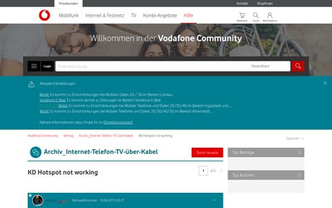 KD Hotspot not working - Vodafone Community