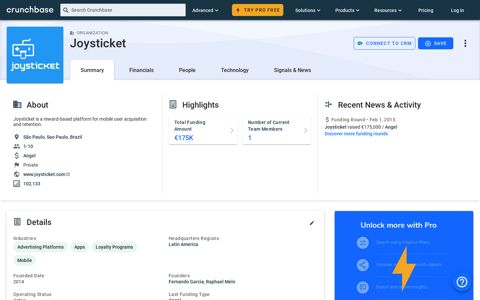 Joysticket - Crunchbase Company Profile & Funding