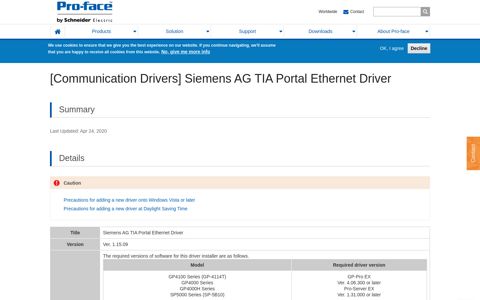 [Communication Drivers] Siemens AG TIA Portal Ethernet Driver