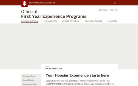 Online Orientation: Office of First Year Experience Programs ...