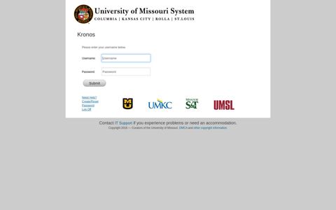 Kronos - University of Missouri System