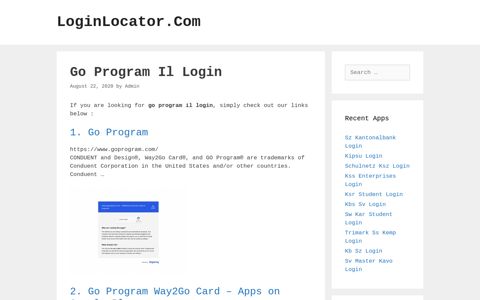 Go Program Il Login - LoginLocator.Com