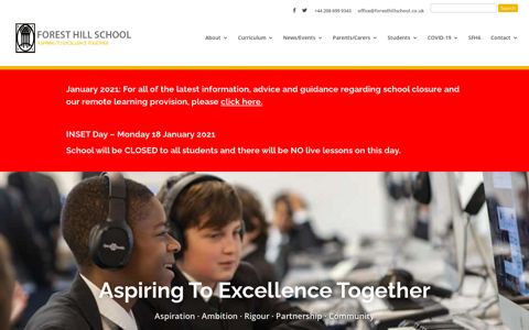 Forest Hill School | Aspiring To Excellence Together
