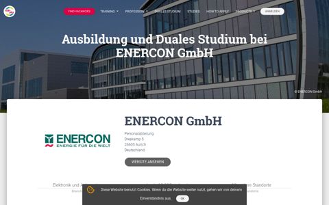 Ausbildung und Duales Studium bei ENERCON GmbH
