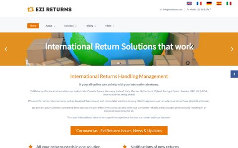 Ezi Returns | Home | International Returns Solutions