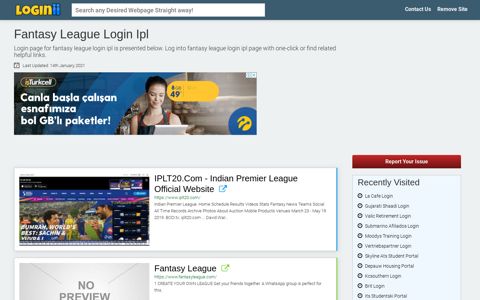 Fantasy League Login Ipl - Loginii.com