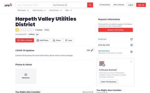 Harpeth Valley Utilities District - Utilities - Phone Number - Yelp