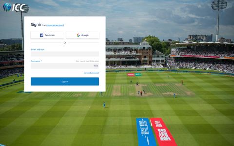 Sign In / Create Account - ICC Cricket