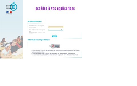 Authentification - Académie d'Amiens
