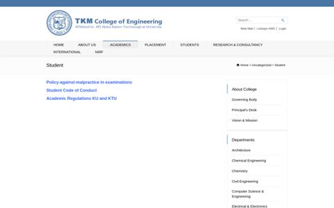 Student - TKM College of Engineering