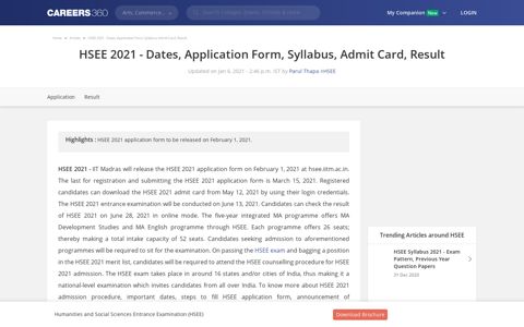 HSEE 2021 - Dates, Application Form, Syllabus, Admit Card ...