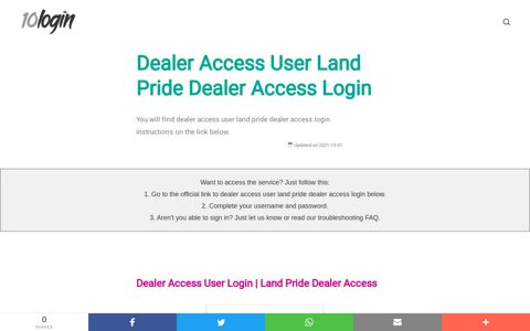 ▷ Dealer Access User Land Pride Dealer Access Login ...