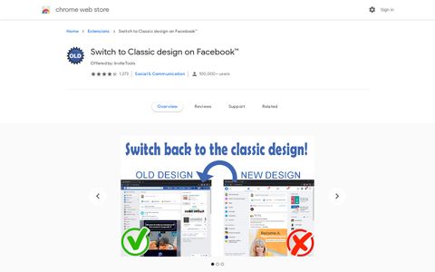Switch to Classic design on Facebook™