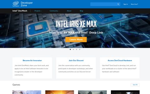 Intel DevMesh: Projects