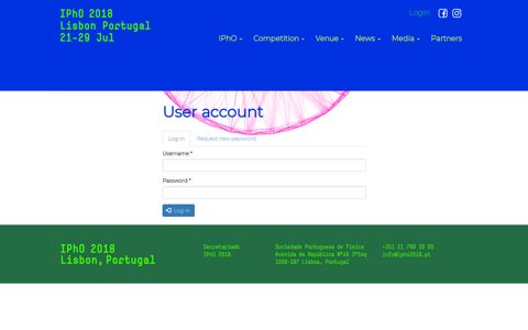 User account | IPhO 2018