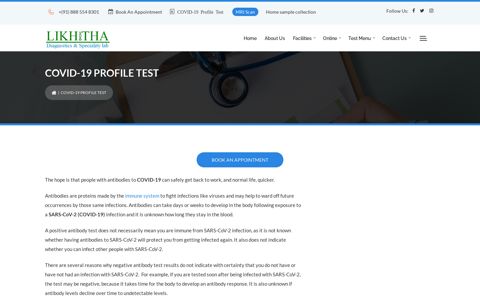 COVID-19 Profile Test - Likhitha Diagnostics