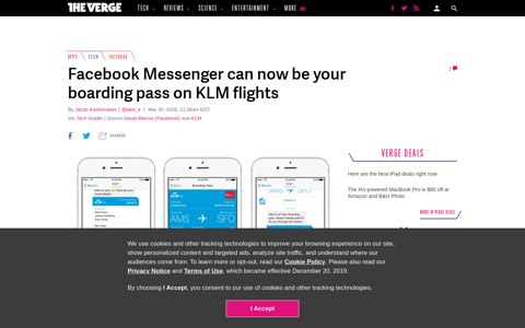 Facebook Messenger can now be your boarding pass on KLM ...