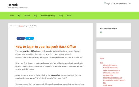 Isagenix Back Office - Login & Update or Cancel Isagenix ...