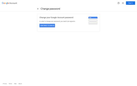 Change password - Google Account