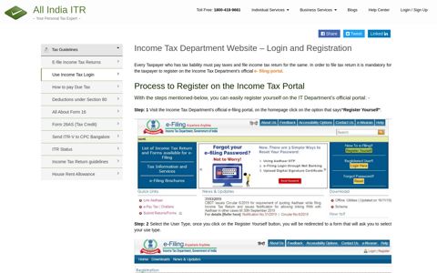 incometaxindiaefiling gov | E-File on Income ... - All India ITR