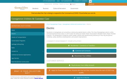 Electric – Georgetown Utilities & Customer Care