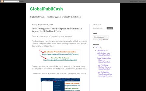 How To Register Your Prospect And ... - GlobalPubliCash